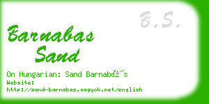 barnabas sand business card